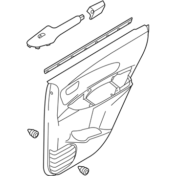 Hyundai 83304-2E000-2C Panel Assembly-Rear Door Trim, RH