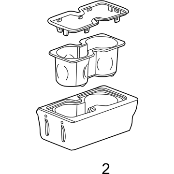 GM 23495230 Holder Asm-Front Floor Console Cup *L Glos Brnshh