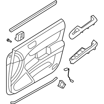 Hyundai 82302-3K230-C8 Panel Complete-Front Door Trim, RH