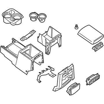 Nissan 96910-9CH5A Console Floor BRN