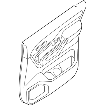 Nissan 82901-9FT0A FINISHER Assembly Rear Door LH