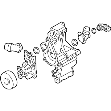 BMW 11-51-8-650-987 COOLANT PUMP WITH SUPPORT