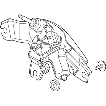 Hyundai 98700-S8000 Rear Wiper Motor & Linkage Assembly