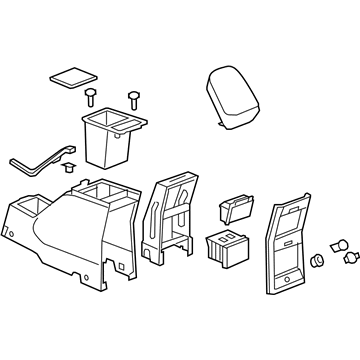 GM 20832907 Compartment, Front Floor Rear Console (W/ Armrest)