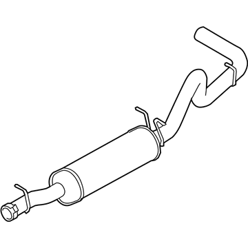 Ford 4C2Z-5230-GA Muffler W/Tailpipe