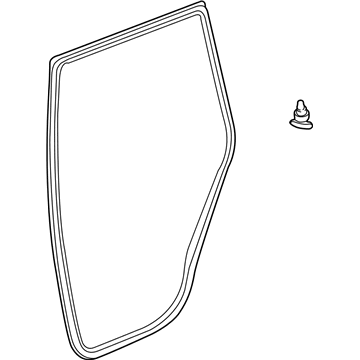 Toyota 67872-42010 Weatherstrip, Rear Door, LH