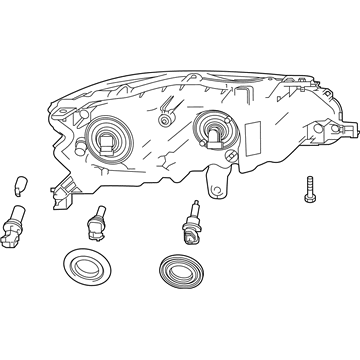 Nissan 26010-6CA0A Passenger Side Headlamp Assembly