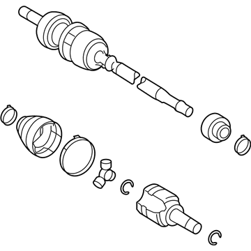 GM 19205410 Front Cv Axle Shaft (W/ Wheel Speed Sensor Ring)