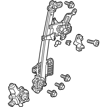 Honda 72750-TK8-A12 Regulator Assembly Left, Rear