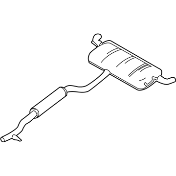 Infiniti 20101-5DC0B MUFFLER Sub Assembly Exhaust, Rear