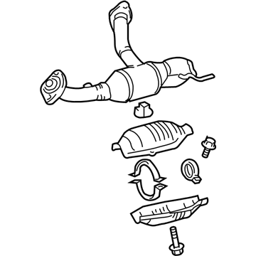 Lexus 17450-50121 Front Exhaust Pipe Assembly No.2