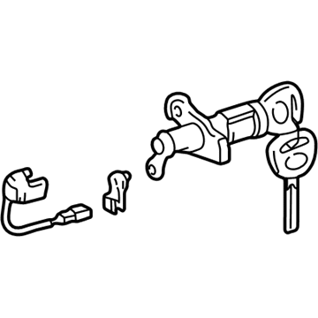 Lexus 69055-33220 Luggage Compartment Lock Cylinder & Key Set