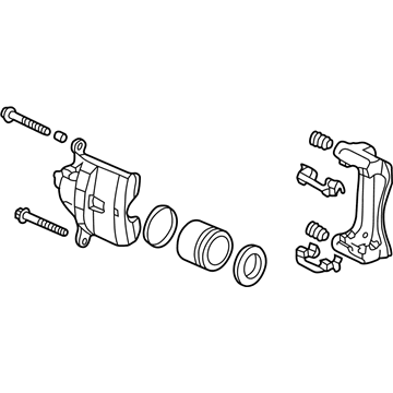 Honda 45019-SDC-A01 Caliper Sub-Assembly, Left Front