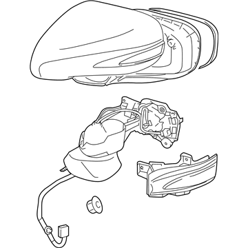 Lexus 87940-53571-J3 Mirror Assembly, Outer Rear