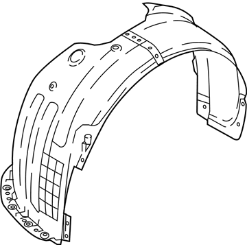 Hyundai 86811-J0000 Front Wheel Guard Assembly, Left