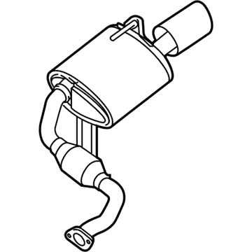 Nissan 20100-9DJ1B Exhaust, Main Muffler Assembly