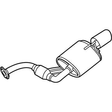 Nissan 20110-ZY71A Exhaust, Main Muffler Assembly