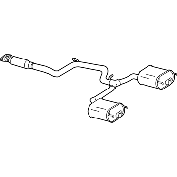 GM 15791212 Exhaust Muffler Assembly (W/ Exhaust Pipe & Tail Pipe)