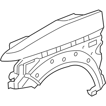 Honda 60211-SCV-A91ZZ Panel, Right Front Fender (Dot)