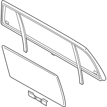 Ford 7A2Z-35422B30-A Glass & Frame