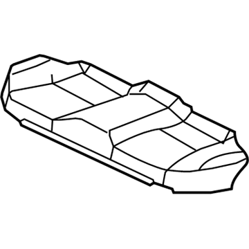 Acura 82131-SJA-A02ZA Cover, Rear Seat Cushion Trim (Graphite Black) (Leather)