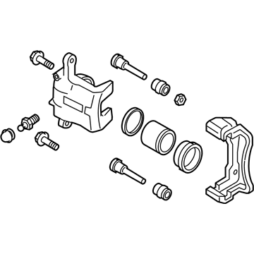 Nissan 41011-JE00A CALIPER Assembly-Front LH, W/O Pads Or SHIMS