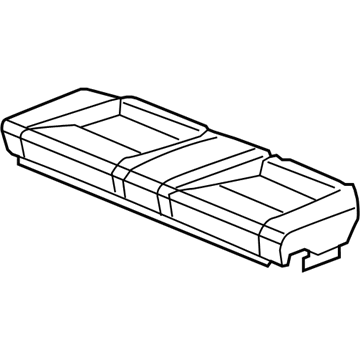 Honda 82131-SVA-A21ZA Cover, Rear Seat Cushion Trim (Graphite Black)