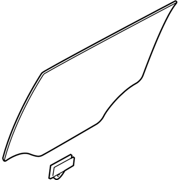 Hyundai 83410-K2000 Glass Assembly-Rear Door, LH
