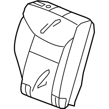 Honda 82121-T0A-A01ZA Cover, Right Rear Seat-Back Trim (Urban Gray)