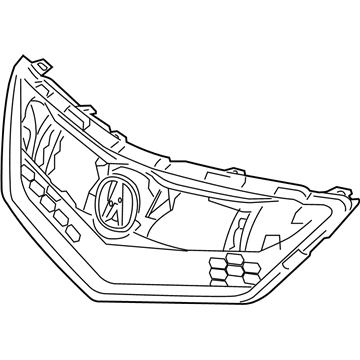 Acura 71121-TX4-A51 Base, Front Grille