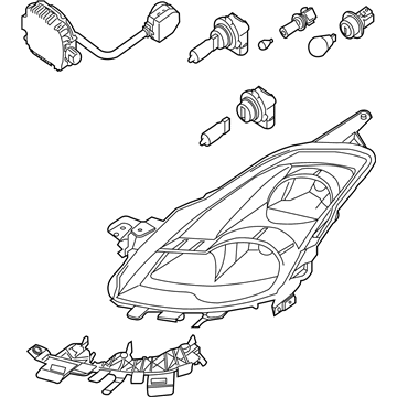 Nissan 26010-ZX00A Passenger Side Headlight Assembly