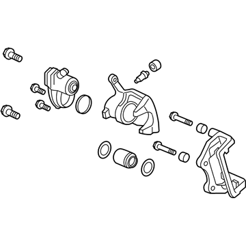 Acura 43019-TY2-A05 Caliper Sub-Assembly, Left Rear