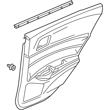 Acura 83751-TX6-A11ZA Lining, Left Rear Door Assembly (Lower) (Sandstorm)