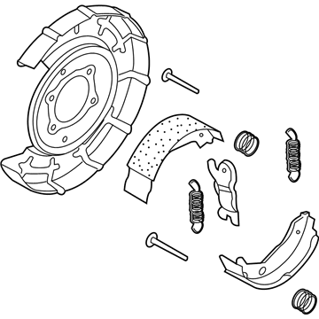 Kia 584103E500 Rear Brake Assembly, Left