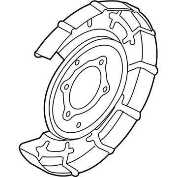 Kia 582523E500 Brake Plate Assembly, Right