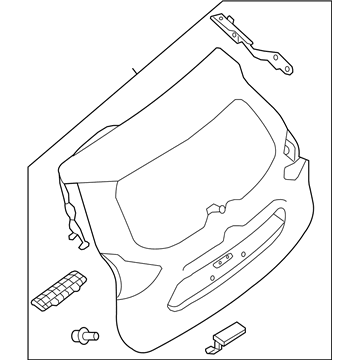 Nissan 9001A-7FR0A Door Assy-Back