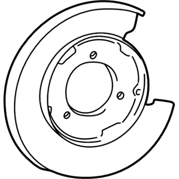 Hyundai 58251-38000 Plate Assembly-Rear Brake Back, LH