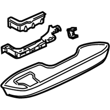 Acura 83552-TK4-A13ZD Armrest Assembly, Left Front Door Lining (Umber Tan)