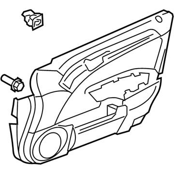 Acura 83501-TK4-A15ZA Lining, Right Front Door Assembly (Lower) (Gray)