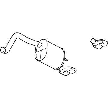 GM 25839152 Exhaust Muffler Assembly (W/ Tail Pipe) (RH Proc)