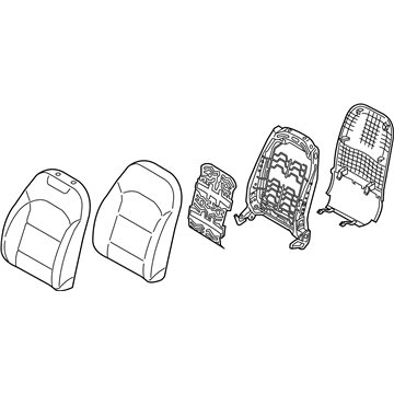 Kia 88300G5600AY1 Back Assembly-Front Seat, LH