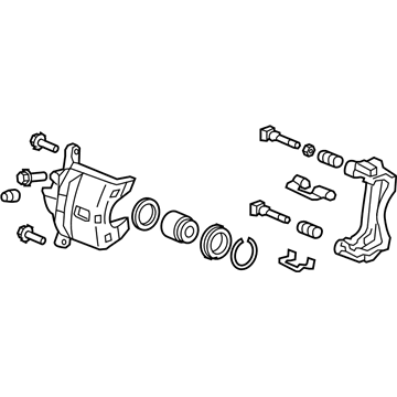 Honda 45018-TR2-A00 Caliper Sub-Assembly, Right Front