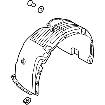 Hyundai 86812-E6100 Front Wheel Guard Assembly, Right
