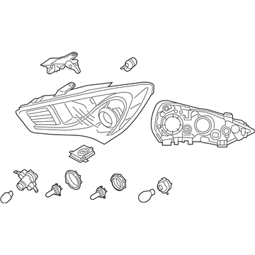 Hyundai 92102-2M560 Headlamp Assembly, Right