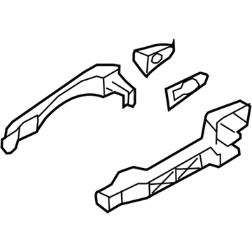 Kia 836603R010SWP Rear Door Outside Handle Assembly, Right