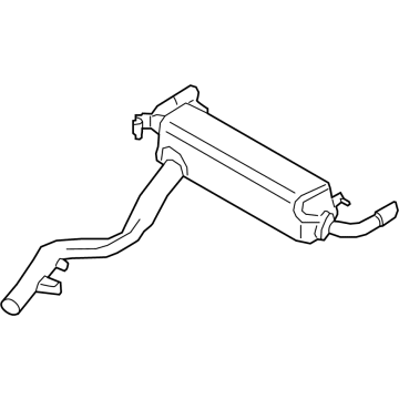 BMW 18-30-7-933-843 Rear Muffler With Exhaust Fl