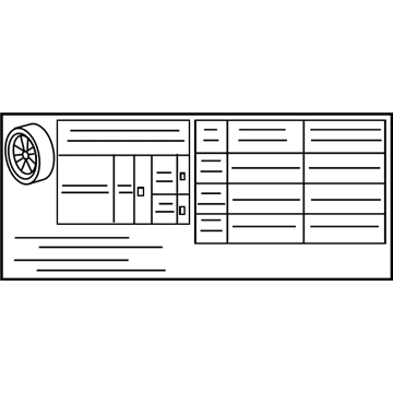 Nissan 99090-9N00A Placard-Tire Limit