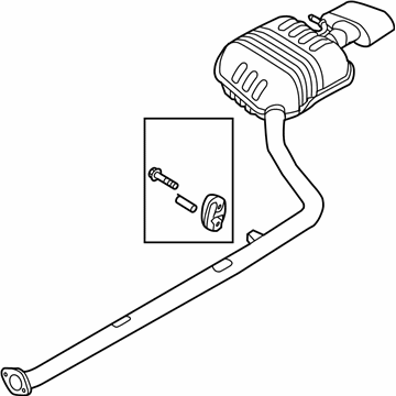 Hyundai 28710-C1100 Rear Muffler Assembly