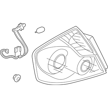 Infiniti 26550-EH125 Lamp Assembly-Rear Combination, RH