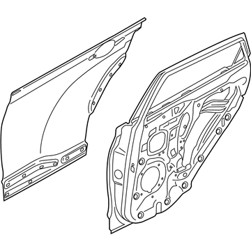 Hyundai 77003-J9000 Panel Assembly-Rear Door, LH